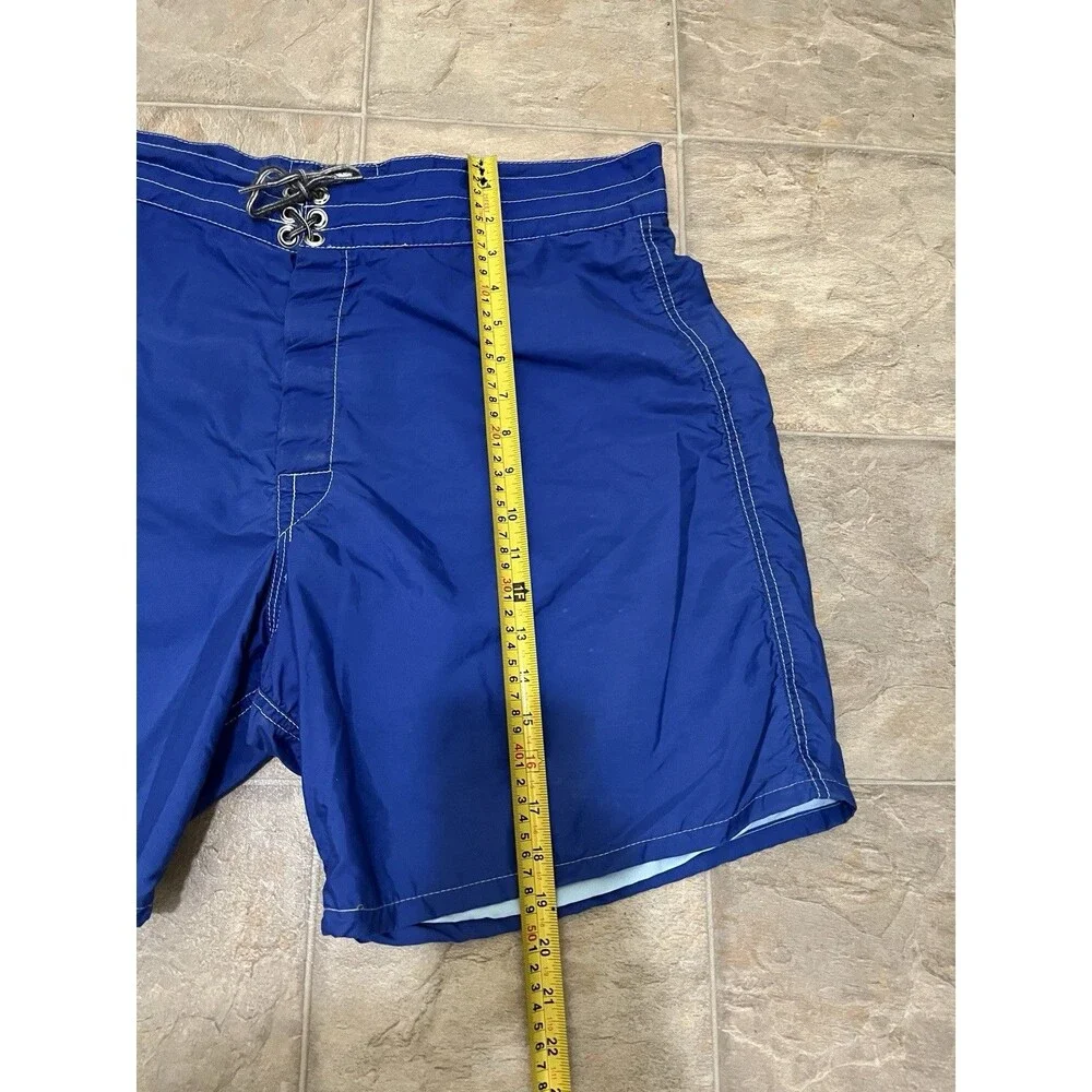 Vintage Birdwell Beach Britches Board Shorts in Blue Men 38 Made in USA Beach